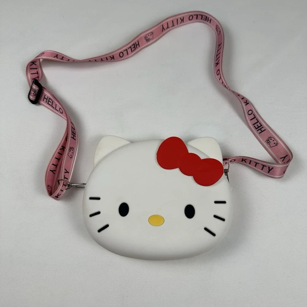Hello Kitty Cute Kawaii Crossbody Silicone Coin Bag Purse For Girls & Teens